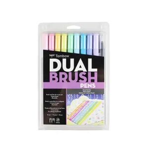 Tombow Pastel Dual Brush Pens (10 Pens) Hand Lettering Pens Art Supplies
